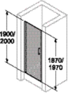 Schwingtür Nische 100 H:1900 ESG aktiv4YOU 2.0, si-matt – Bild 5