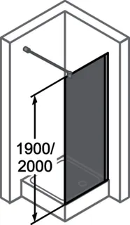 Seitenwand für PT 75 H:1900 ESG aktiv4YOU 2.0, si-matt – Bild 5