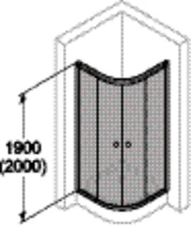 1/4 Kreis GT 90/90 H:1900 R:550 KG aktiv4YOU 2.0, si-matt – Bild 2