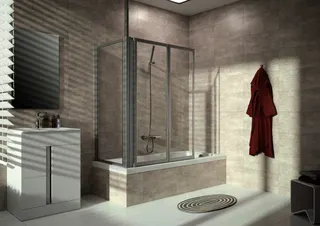 Badewannenabtrennung 2tlg.100x140,KST aktiv4YOU, si-matt