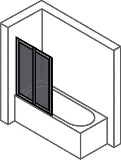 Badewannenabtrennung 2tlg.100x140,KST aktiv4YOU, si-matt – Bild 3
