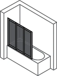 Badewannenabtrennung 3tlg.140x140,KST aktiv4YOU, si-matt – Bild 4
