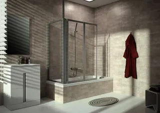 Badewannenabtrennung 2tlg.100x140,ESG aktiv 4YOU # AY0101.087.321 si-matt