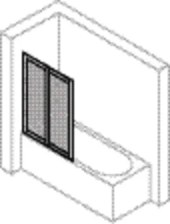 Badewannenabtrennung 2tlg.100x140,ESG aktiv 4YOU # AY0101.087.321 si-matt – Bild 2