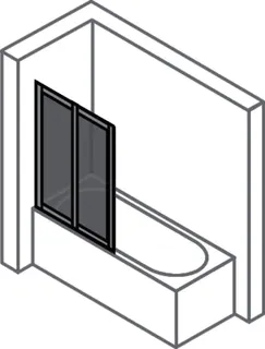 Badewannenabtrennung 2tlg.100x140,ESG aktiv 4YOU # AY0101.087.321 si-matt – Bild 3
