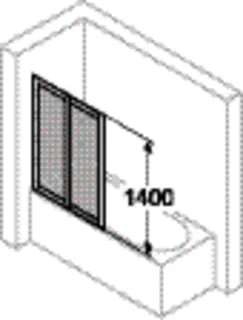 Badewannenabtrennung 2tlg.100x140,ESG aktiv 4YOU # AY0101.087.321 si-matt – Bild 4