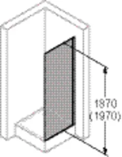 Seitenwand beweglich 80x2000 ESG trend4YOU, si-matt – Bild 4