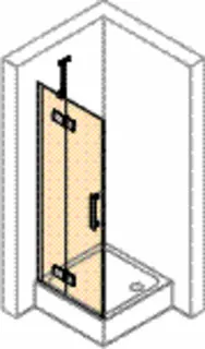 Schwingtür mFF f.SW 80/li/2000 ESG AP design4YOU 3.0, chr-glanz