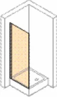 Seitenwand f.Schwingtür 90/2000 ESG design4YOU 3.0, chr-glanz