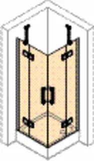 Schwingtür mFF f.EE 80 re/2000 ESG design4YOU 3.0, bodengleich, chr-glanz
