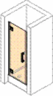 Schwingtür Nische 100/re/2000 ESG design4YOU 3.0, chr-glanz