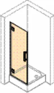 Schwingtür f.SW 75/li/2000 ESG bodengl design4YOU 3.0 #YT2505 chr-glanz