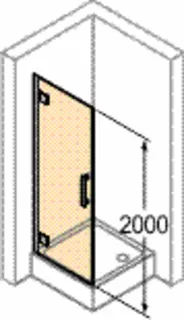 Schwingtür f.SW 80/re/2000 ESG AP design4YOU 3.0, chr-glanz – Bild 2