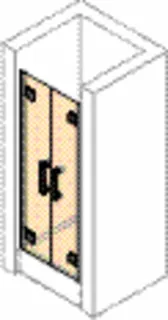 Pendeltür Nische 90/2000 ESG design4YOU 3.0, chr-glanz