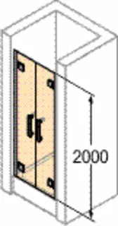 Pendeltür Nische 100/2000 ESG design4YOU 3.0, chr-glanz – Bild 2
