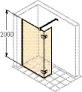 Walk In SW m.Pendelel. 140/li/2000 ESG design4YOU 3.0 # YT3606 chr-glanz – Bild 2
