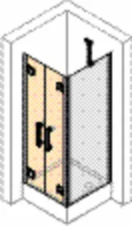 Pendeltür für Seitenwand 80/2000 ESG design4YOU 3.0, chr-glanz