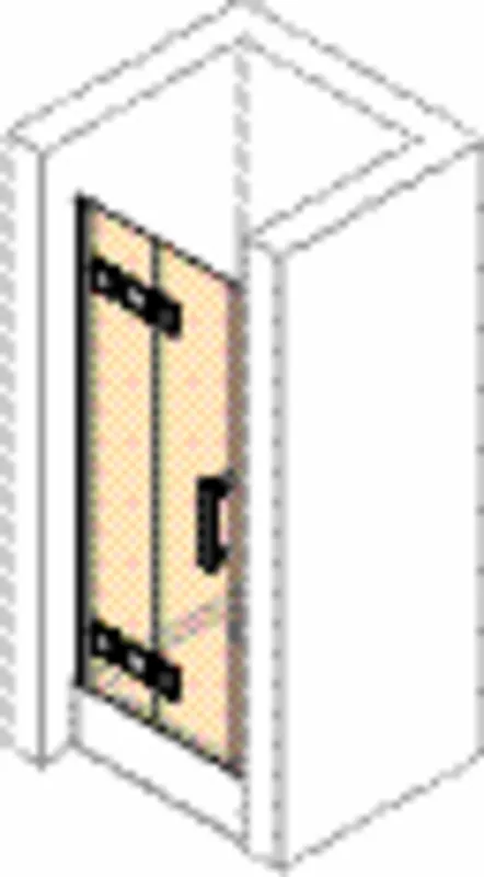 Schwingfalttür Nische 100/li/2000 ESG AP design4YOU 3.0, chr-glanz