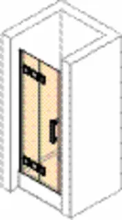 Schwingfalttür Nische 120/re/2000 ESG design4YOU 3.0, chr-glanz