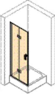 Schwingfalttür f. SW 100/li/2000 ESG design4YOU 3.0, chr-glanz
