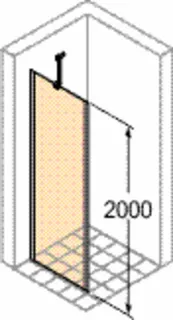 Seitenwand f Pendeltür 100/re/2000 ESG design4YOU 3.0, chr-glanz – Bild 2