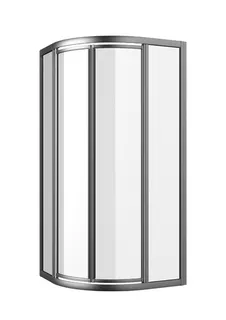 sanibel 1001-V-Kreis-Duschwand Pendeltür 900x1950mm R550 silber/Aquaperl