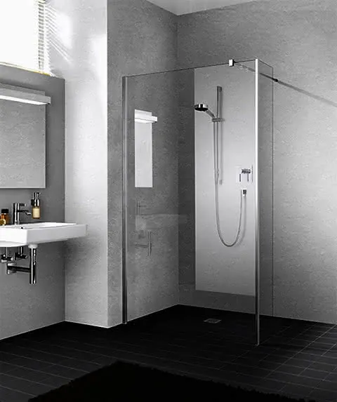 Kermi Festfeld Walk-In XB FFW 0600x 2000 BV: 617 SIHG ESG Spiegel Cl.