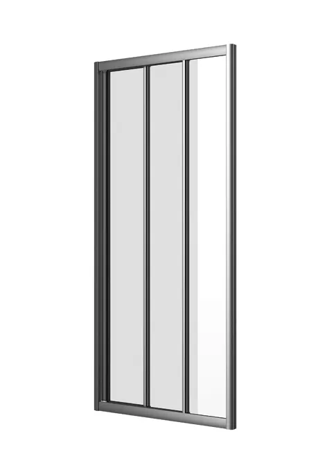 sanibel 1001-Schiebetür 800x1850mm silber/Echtglas