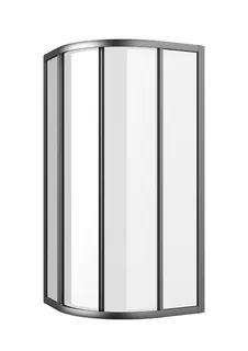 sanibel 1001-V-Kreis-Duschwand Schiebe- tür 900x1850mm R520 silber/Echtglas