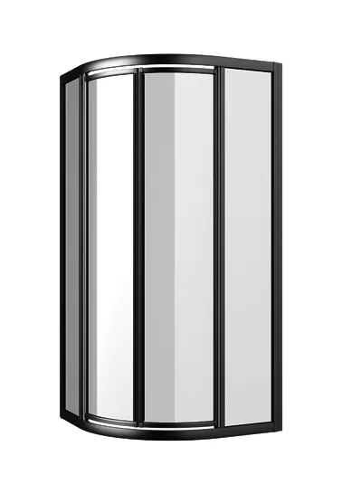 sanibel 1001-V-Kreis-Duschwand Pendeltür 900x1850mm R500 silber/Aquaperl