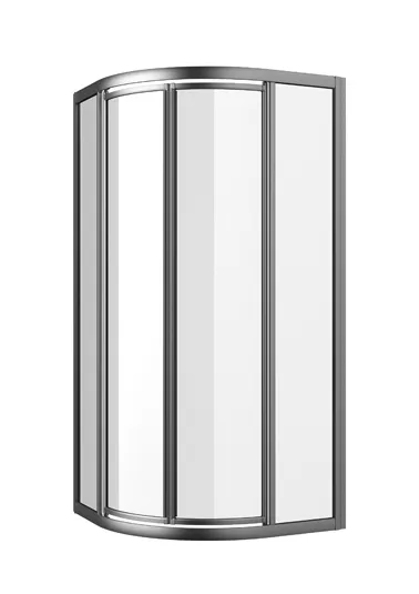 sanibel 1001-V-Kreis-Duschwand Pendeltür 900x1850mm R550 silber/Aquaperl