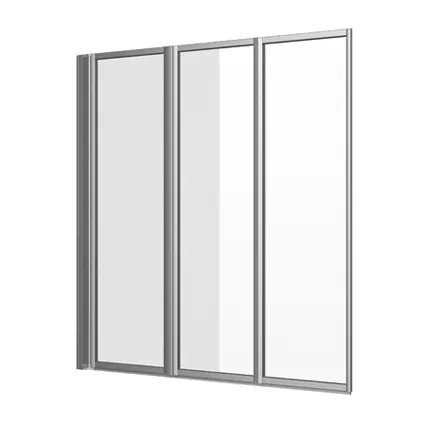 sanibel 1001-Faltwand 3-teilig 1400x1400mm silber/Aquaperl