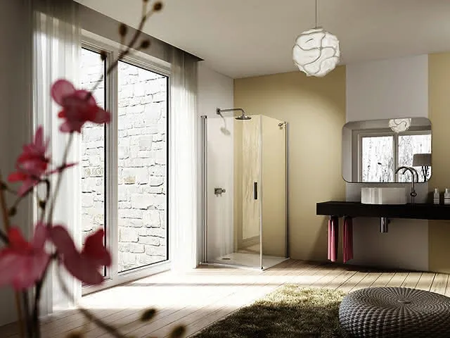 Hüppe Design elegance Schwingtür 900x2000mm 8E0605 087 321 silber/klar