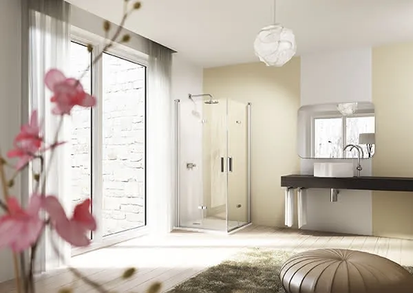 Hüppe Design elegance Schwingfalttür li. 1200x1900mm 8E0806 087 321 silber/klar