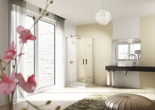 Hüppe Design elegance Schwingfalttür li. 1200x2000mm 8E0812 087 321 silber/klar