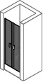 Hüppe Design elegance Pendeltür i.Nische 1000x2000mm 8E1306 087 321 silber/klar – Bild 3