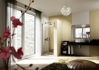 Hüppe Design elegance Pendeltür i.Nische 900x1900mm 8E1302 087 321 silber/klar