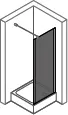 Hüppe Design elegance Seitenwand f.P-Tür 800x1750mm 8E1517 087 321 silber/klar