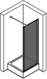 Hüppe Design elegance Seitenwand f.P-Tür 900x1900mm 8E1504 087 321 silber/klar