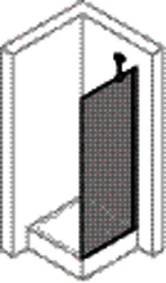 Hüppe 501 Design Seitenwand B700 H2000 für Schwingtür 510524 092 321 chrom/ESG – Bild 2
