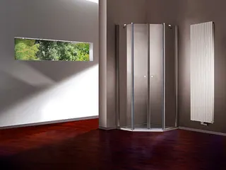 Hüppe 501 Design 5-Eck-Schwingtür H2000 B1000x1000 510740 092 321 chrom/ESG