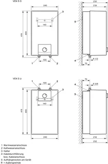 Vaillant VEN 5/7 O plus Elektro-Speicher drucklos Übertisch – Bild 4