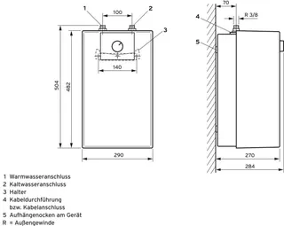 Vaillant VEH 10/7 U Elektro-Speicher druckfest Untertisch – Bild 2