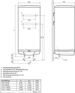 Vaillant VEH 80/8-7 ZWEIKREIS-Wandspeicher eloSTOR exclusive – Bild 2