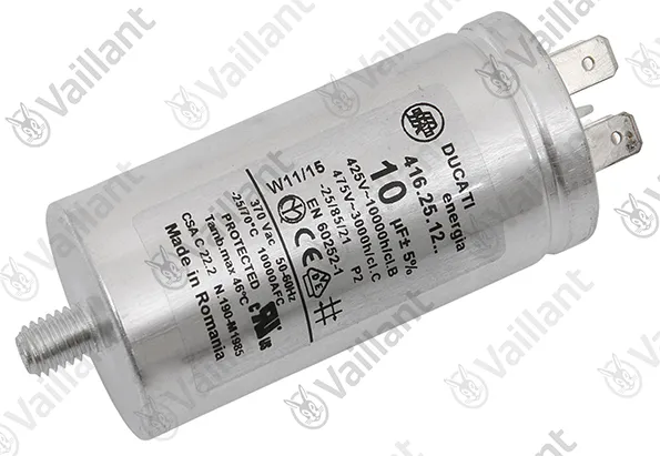 Kondensator, 10 uF, Gebläse Vaillant-Nr. 560681