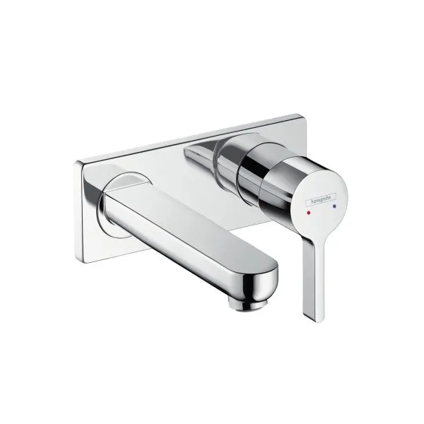 Hansgrohe Metris S 2-Loch Waschtischarmatur Unterputz Fertigset chrom kurzer Auslauf