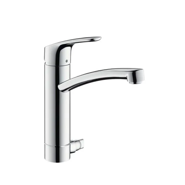 Hansgrohe Focus E 2 Spültischmischer Festauslauf chrom mit Geräteabsperrventil
