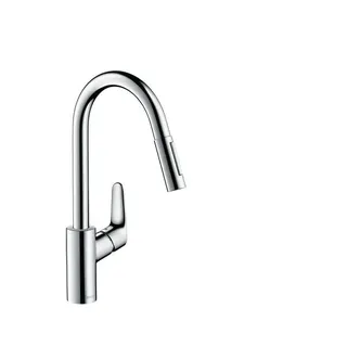 Hansgrohe Spültischmischer Focus edelstahl-optik mit Ausziehbrause