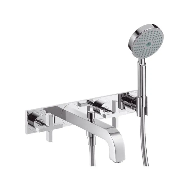 Hansgrohe Axor Citterio 3-Loch Wannenarmatur mit Kreuzgriff