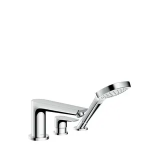Hansgrohe 3-Loch Wannenmischer Talis E Fertigset chrom Wannenrandmontage